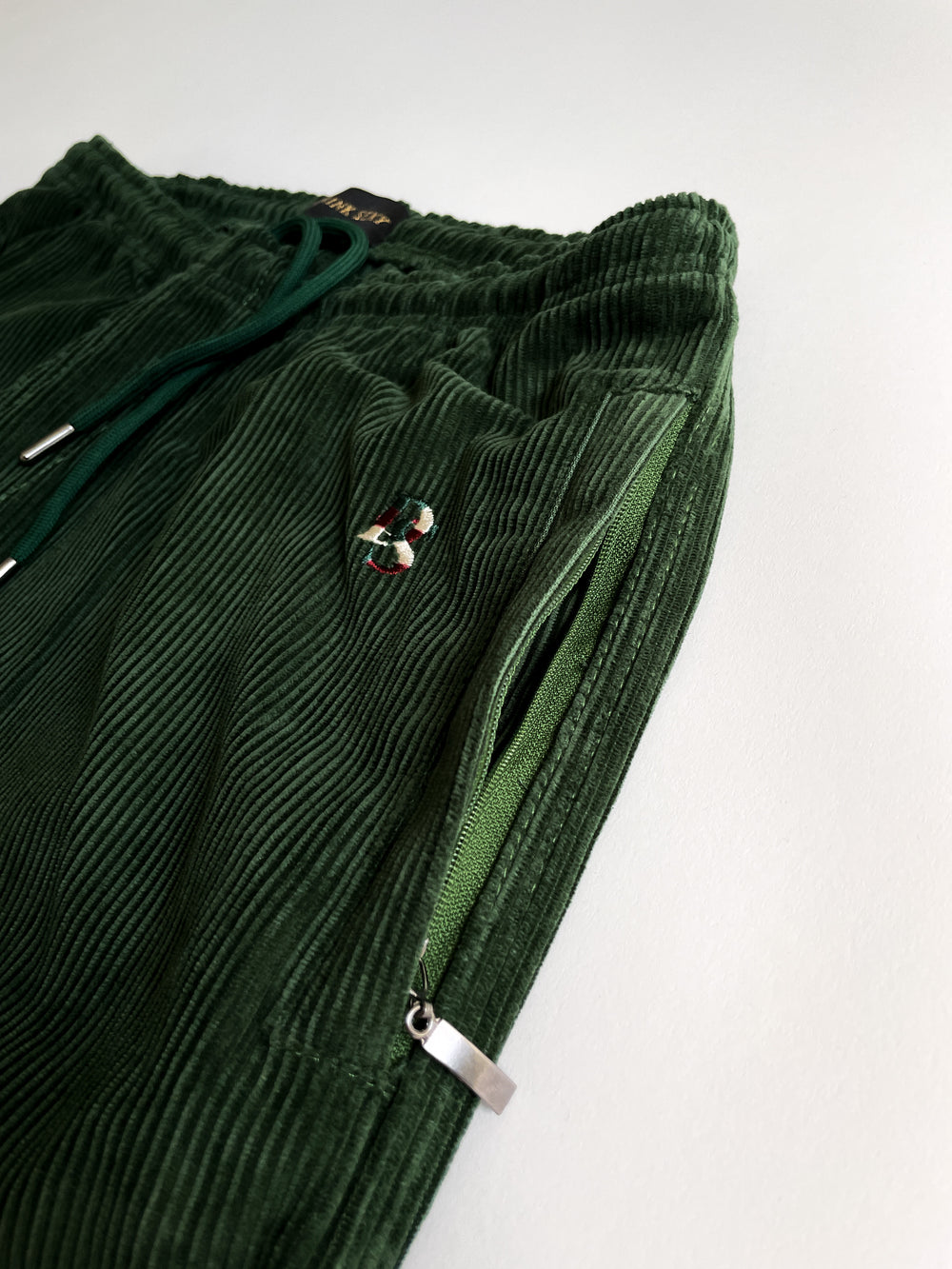 Dark Green Cords Pant ''Overall DS Embroideries''