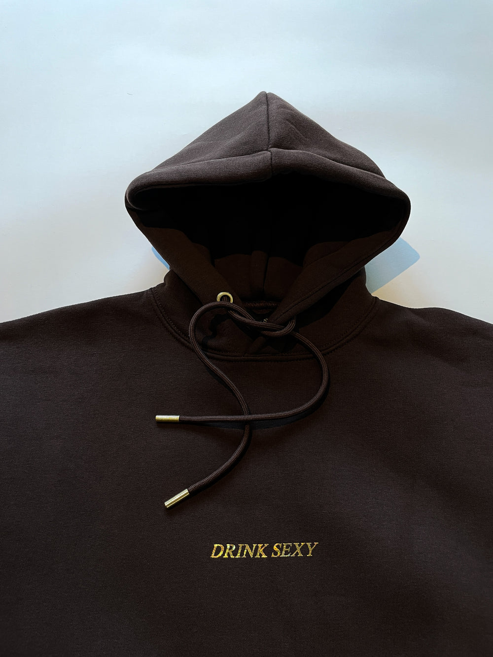 Brown Hoodie ''Shiny Gold Diamond''