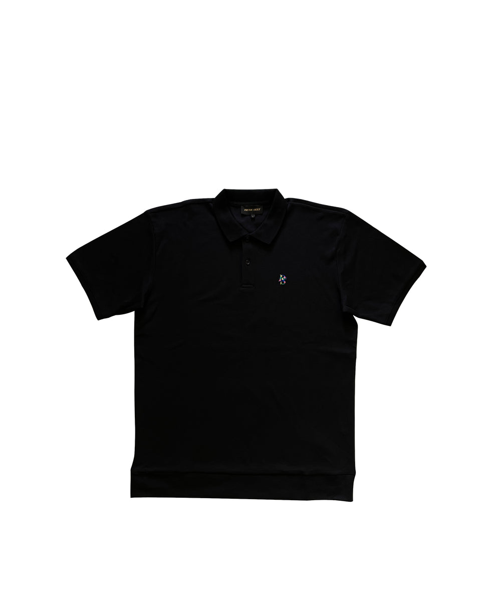 Black Polo ''Rainbow DS Embroidery''